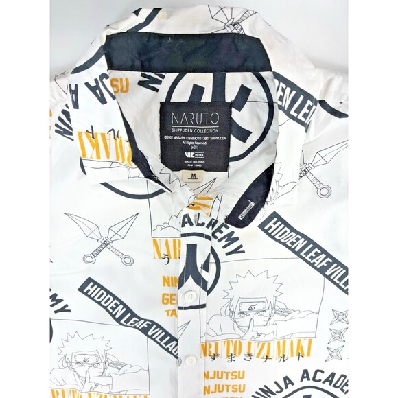 Vintage Naruto Shippuden Collection Button Shirt Mens Medium All Over Print - Picture 3 of 9